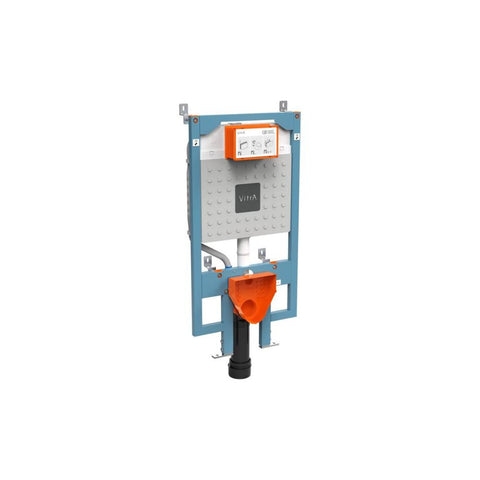 VitrA V-Fix Prime WH WC Frame & 8cm 3/6L Cistern (Floor/Wall Fix & Electric Connection) - Unbeatable Bathrooms