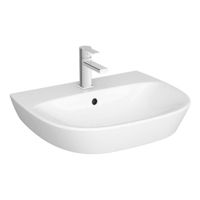 VitrA Zentrum 1TH Basin w/Overflow - White - Unbeatable Bathrooms