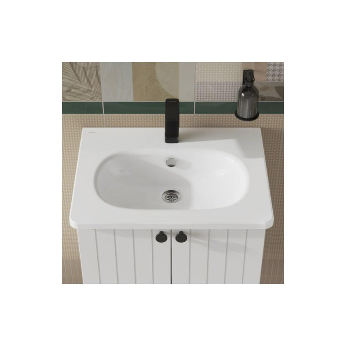 VitrA Zentrum Vanity Basin w/Overflow - White - Unbeatable Bathrooms
