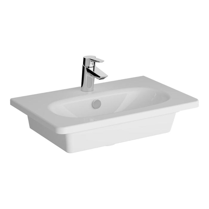 VitrA Zentrum Vanity Basin w/Overflow - White - Unbeatable Bathrooms