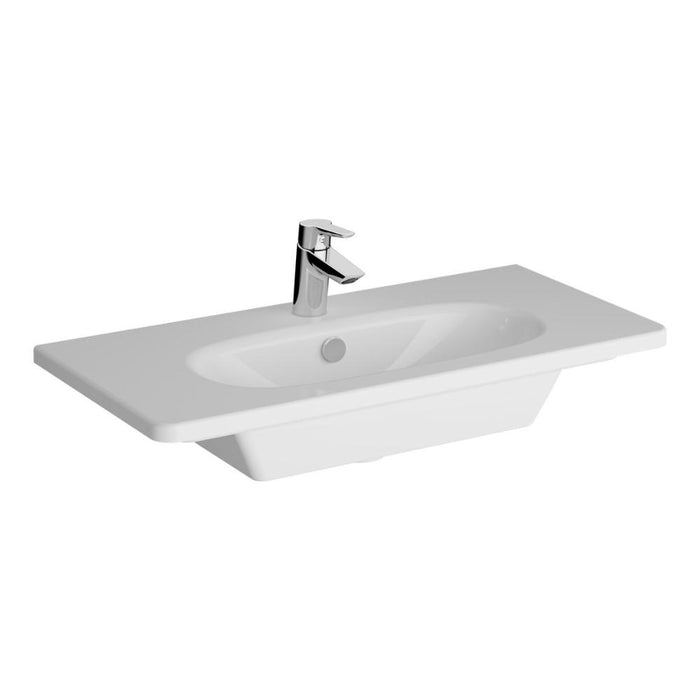 VitrA Zentrum Vanity Basin w/Overflow - White - Unbeatable Bathrooms