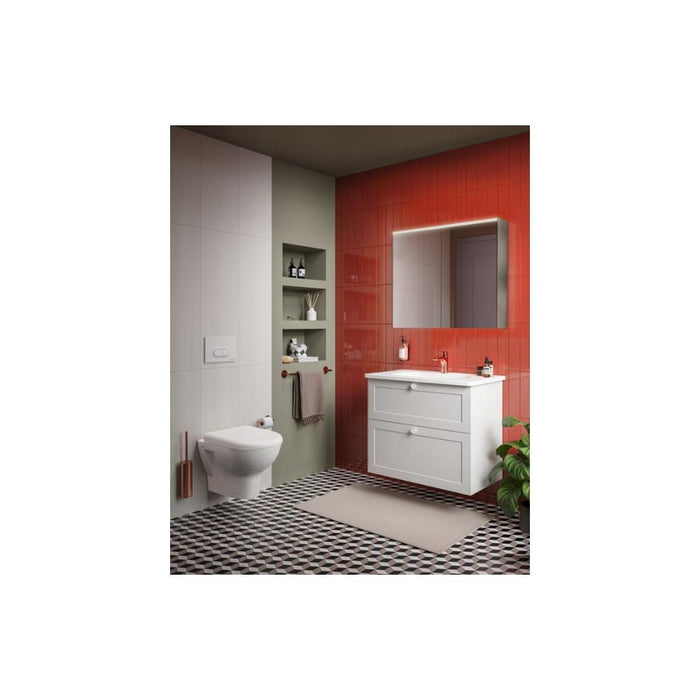 VitrA Zentrum Vanity Basin w/Overflow - White - Unbeatable Bathrooms