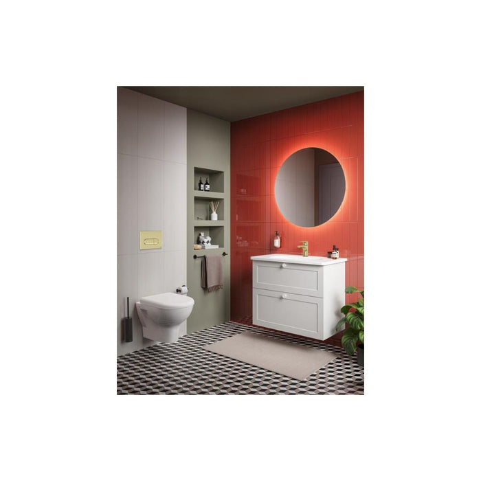 VitrA Zentrum Vanity Basin w/Overflow - White - Unbeatable Bathrooms