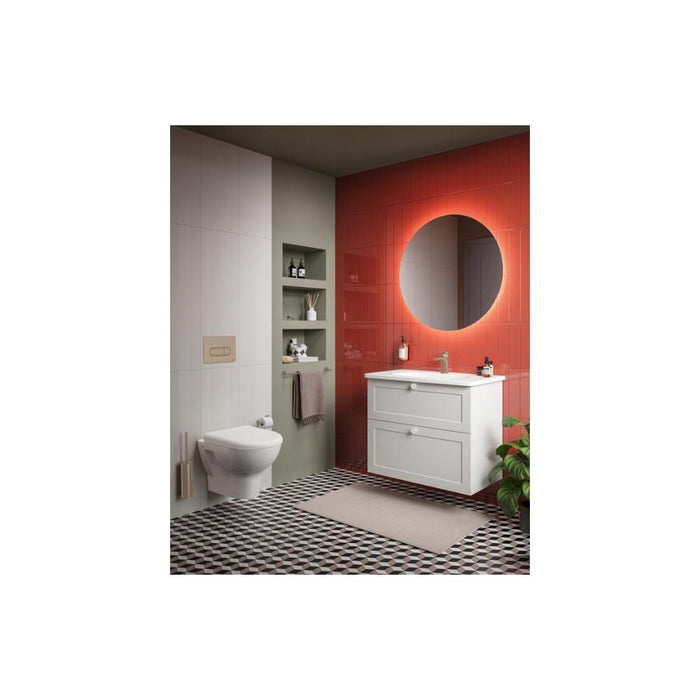 VitrA Zentrum Vanity Basin w/Overflow - White - Unbeatable Bathrooms