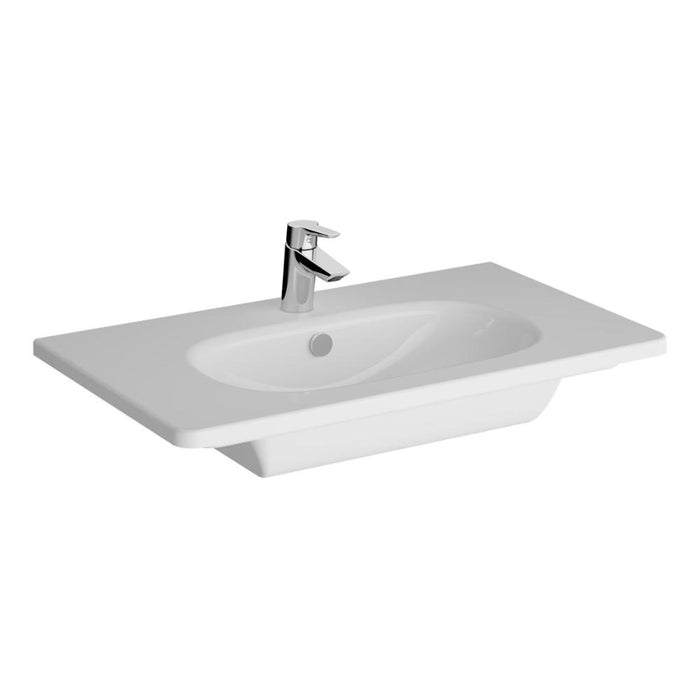 VitrA Zentrum Vanity Basin w/Overflow - White - Unbeatable Bathrooms