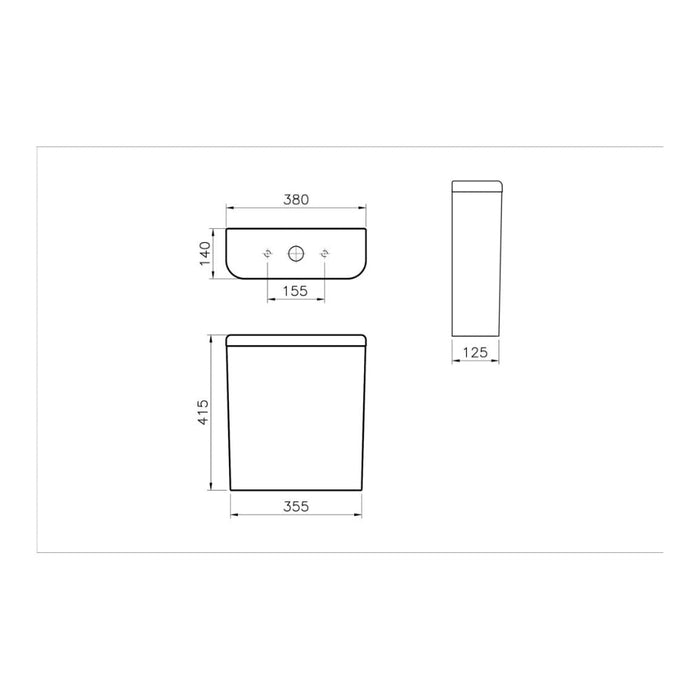 VitrA Zentrum Close Coupled Cistern - White - Unbeatable Bathrooms