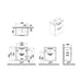 VitrA Zentrum Compact 60cm 2 Drawer W/H Washbasin Unit - Unbeatable Bathrooms