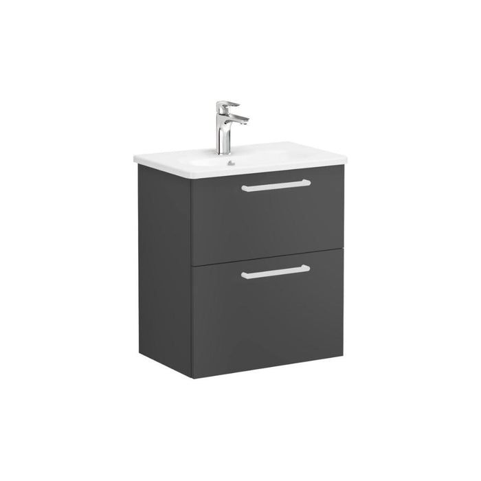 VitrA Zentrum Compact 60cm 2 Drawer W/H Washbasin Unit - Unbeatable Bathrooms