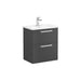 VitrA Zentrum Compact 60cm 2 Drawer W/H Washbasin Unit - Unbeatable Bathrooms