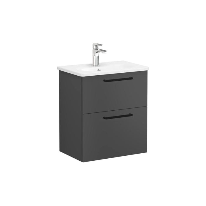 VitrA Zentrum Compact 60cm 2 Drawer W/H Washbasin Unit - Unbeatable Bathrooms