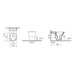 VitrA Zentrum SmoothFlush Fully Shrouded Close Coupled Pan Only - White - Unbeatable Bathrooms