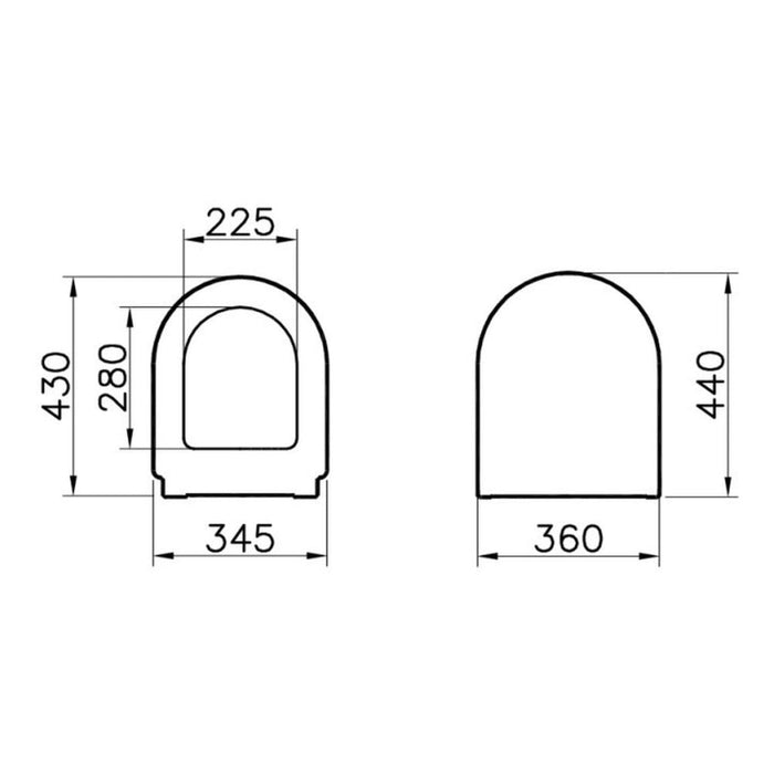 VitrA Zentrum Toilet Seat - White - Unbeatable Bathrooms