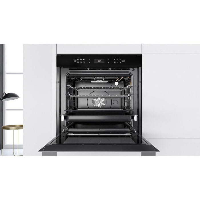 Whirlpool W7 OM4 4S1 P B/I Single Pyrolytic Oven - Black & Stainless Steel - Unbeatable Bathrooms
