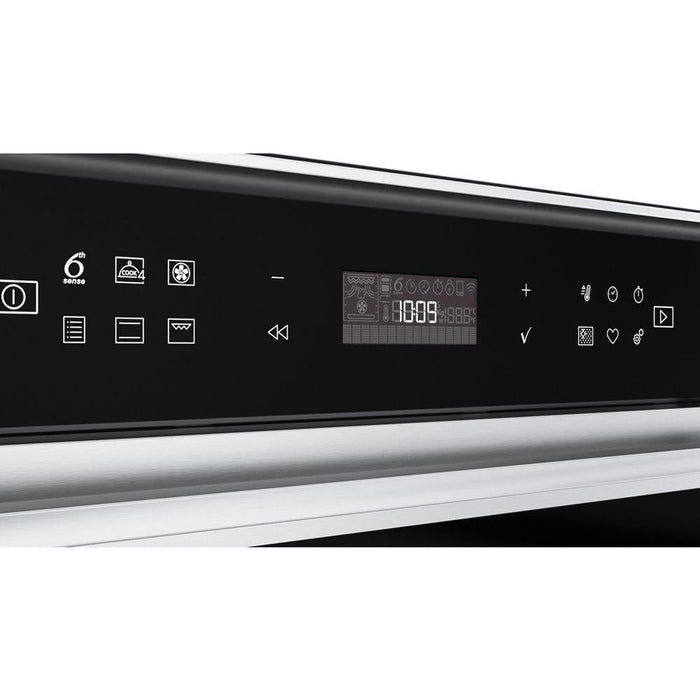 Whirlpool W7 OM4 4S1 P B/I Single Pyrolytic Oven - Black & Stainless Steel - Unbeatable Bathrooms