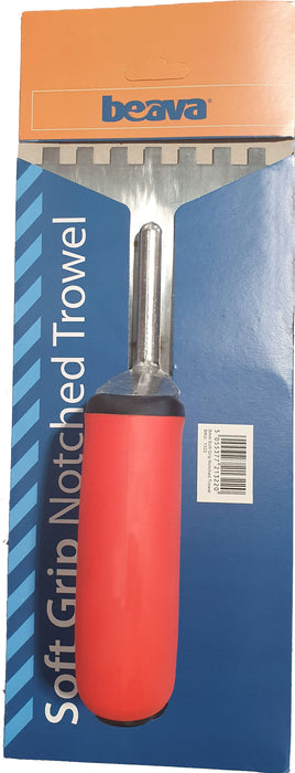 Beava 8 x 8mm Soft Grip Notched Trowel - Unbeatable Bathrooms