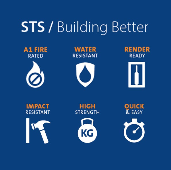 12mm STS NoMorePly Fibre Cement Construction Board (2400x1200mm) x 105 Boards - Unbeatable Bathrooms