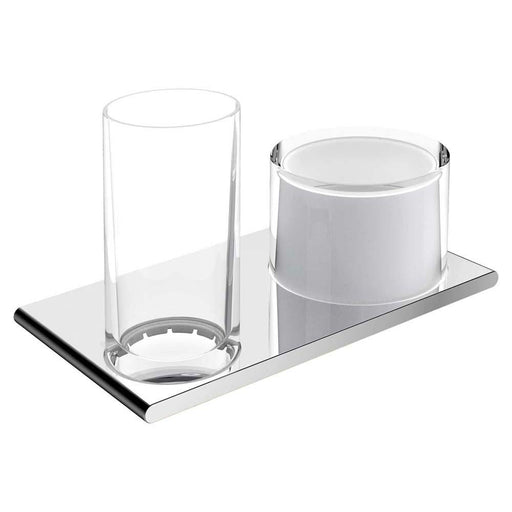 Keuco Edition 400 Double Holder Glass or Lotiondispenser 11553 - Unbeatable Bathrooms