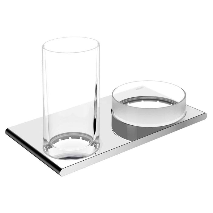 Keuco Edition 400 Double Holder Glass or Utensil Tray 11554 - Unbeatable Bathrooms