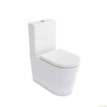 Britton Sphere Tall Rimless Close Coupled Toilet (Closed Back) - Unbeatable Bathrooms
