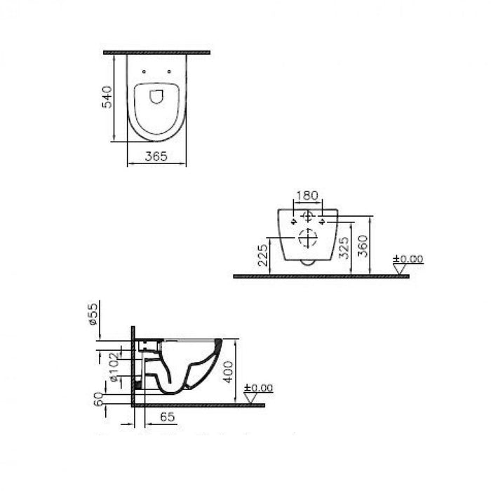 Vitra Sento Rimless Wall Hung Toilet - Unbeatable Bathrooms