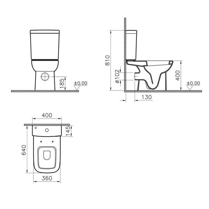 Vitra S20 Original Close Coupled Toilet - Unbeatable Bathrooms