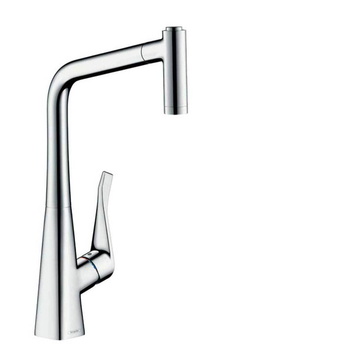 Hansgrohe Metris M71 - Single Lever Kitchen Mixer 320 with Pull-Out Spray, 2 Spray Modes - Unbeatable Bathrooms