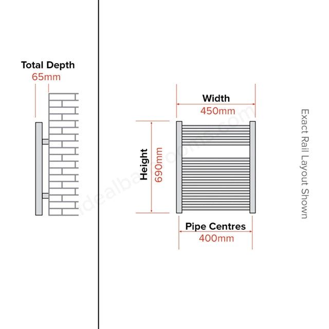 Essential Standard Chrome Towel Warmer - Unbeatable Bathrooms
