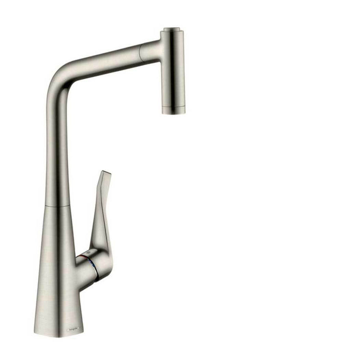 Hansgrohe Metris M71 - Single Lever Kitchen Mixer 320 with Pull-Out Spray, 2 Spray Modes - Unbeatable Bathrooms