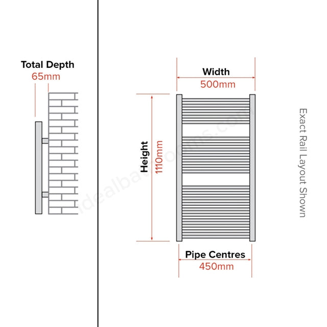 Essential Standard Chrome Towel Warmer - Unbeatable Bathrooms