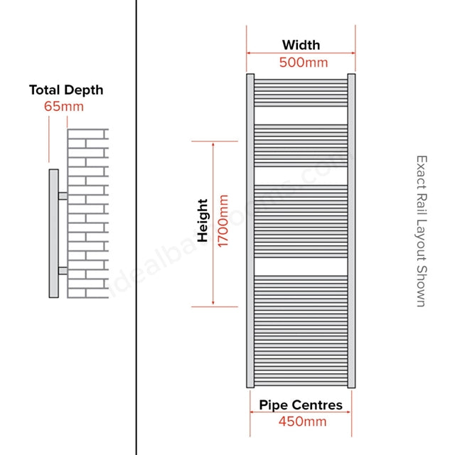 Essential Standard Chrome Towel Warmer - Unbeatable Bathrooms