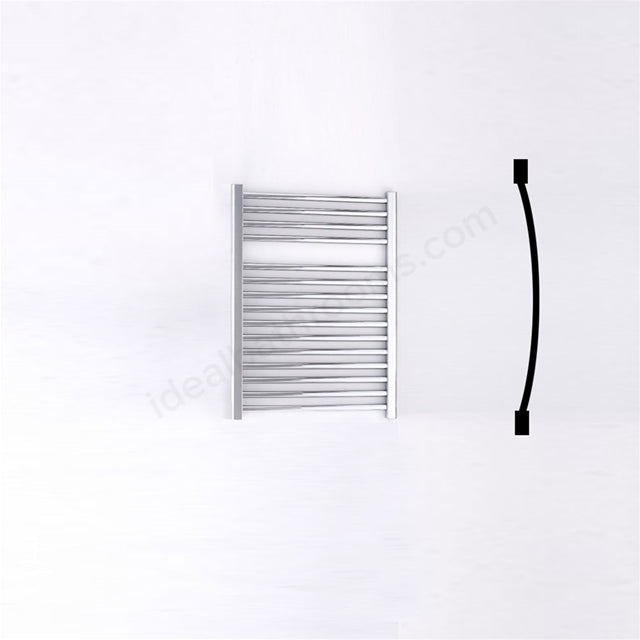 Essential Standard Curved Chrome Towel Warmer - Unbeatable Bathrooms