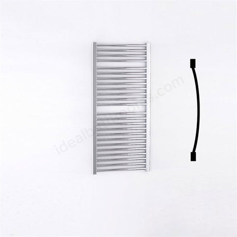 Essential Standard Curved Chrome Towel Warmer - Unbeatable Bathrooms
