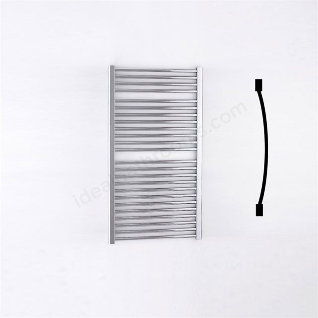 Essential Standard Curved Chrome Towel Warmer - Unbeatable Bathrooms