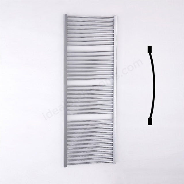 Essential Standard Curved Chrome Towel Warmer - Unbeatable Bathrooms