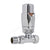 Essential Thermostatic Radiator Valves; Straight Valve; 15mm Pipe; Chrome - Unbeatable Bathrooms