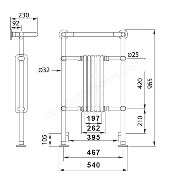 Essential Taurus Towel Warmer - Unbeatable Bathrooms