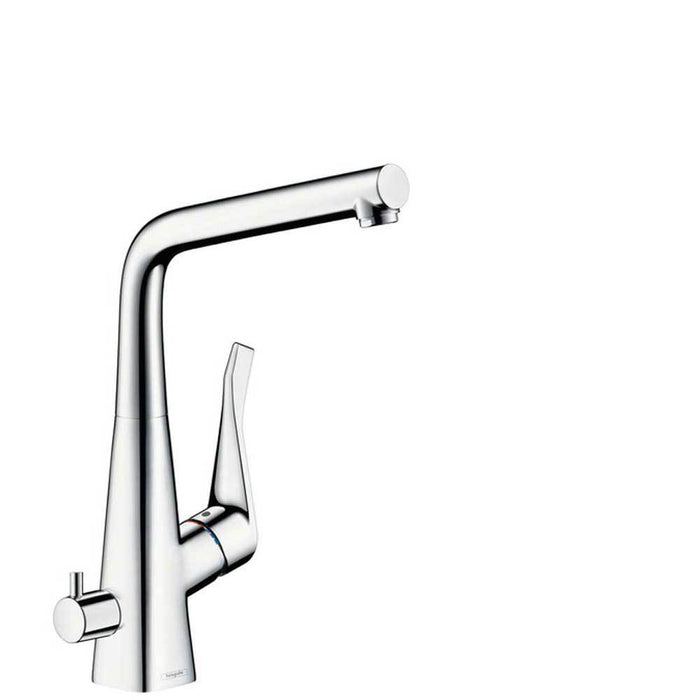 Hansgrohe Metris M71 - Single Lever Kitchen Mixer 320 with Shut-Off Valve for Additional Appliance, Single Spray Mode - Unbeatable Bathrooms