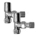 Essential Standard Radiator Valves; Angled Valve; 15mm Pipe; Chrome - Unbeatable Bathrooms