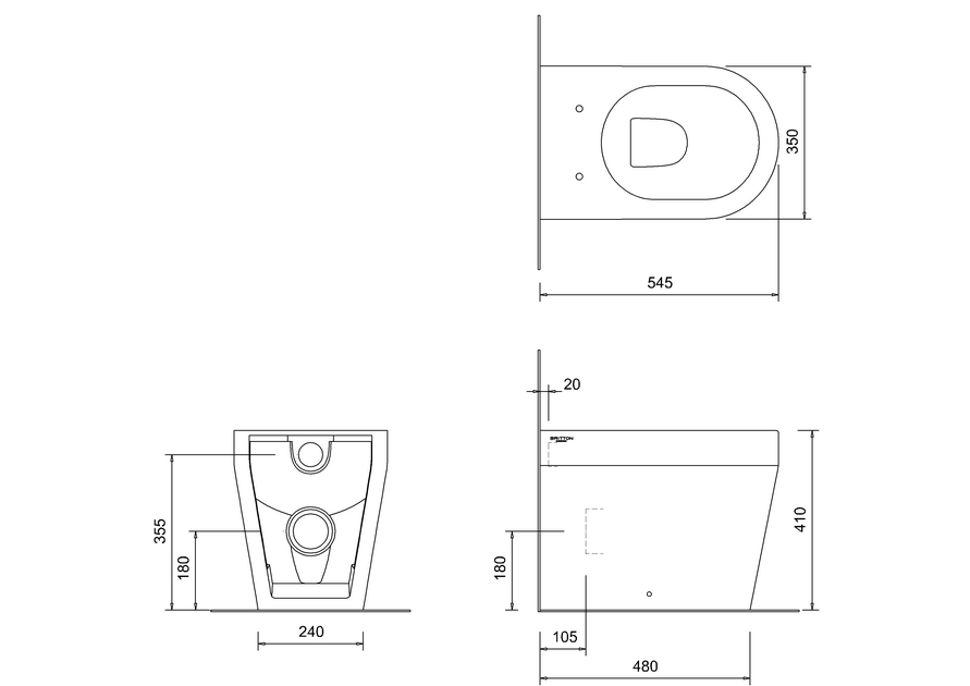 Britton Stadium Back To Wall Toilet - Unbeatable Bathrooms
