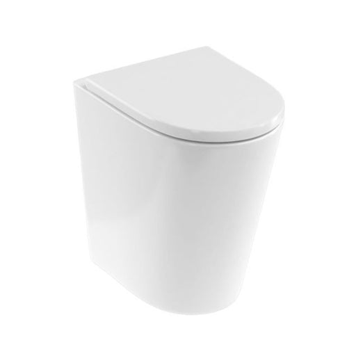 Britton Sphere Tall Rimless Back-To-Wall Toilet (Soft Close Seat) - Unbeatable Bathrooms
