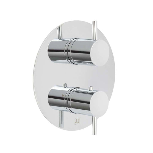 JTP Florence Thermostatic Concealed 3 Outlet 2 Controls Round Shower Valve - Unbeatable Bathrooms