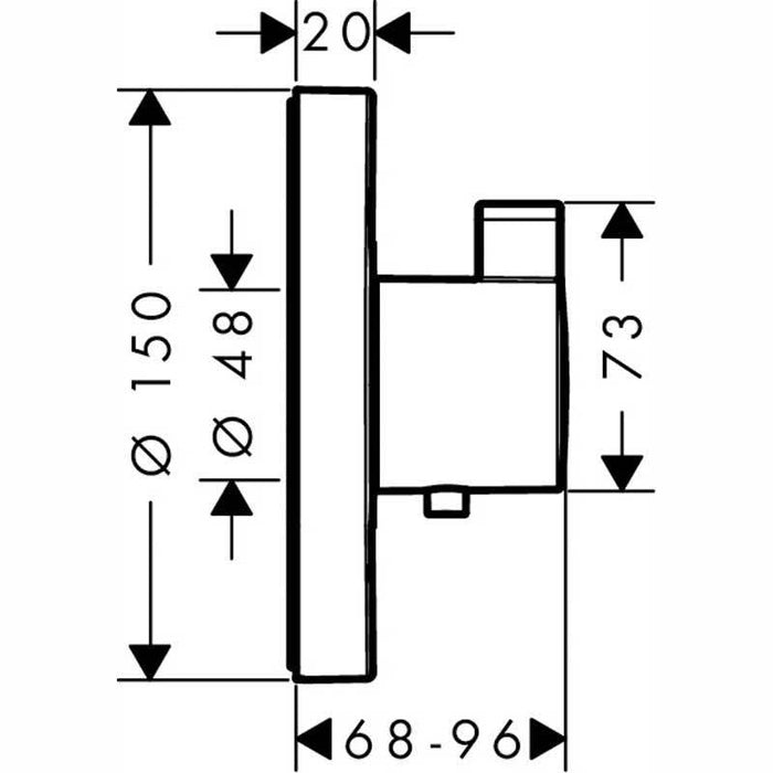 Hansgrohe Showerselect S - Thermostatic Mixer Highflow for Concealed Installation - Unbeatable Bathrooms