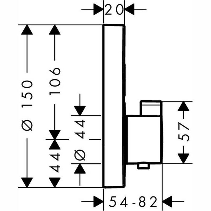 Hansgrohe Showerselect S - Thermostatic Mixer for Concealed Installation for 2 Outlets - Unbeatable Bathrooms