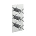 JTP Solex Thermostatic Concealed 2 Outlet 3 Controls Shower Valve - Unbeatable Bathrooms