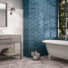 Opal Subway 300 x 75 Wall Tile - Marine Dark Blue (Per M²) - Unbeatable Bathrooms