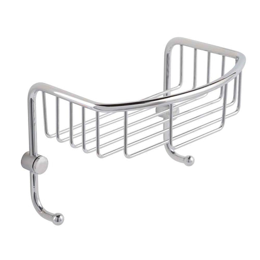 JTP Large Wall Shelf Basket with Hooks - Unbeatable Bathrooms