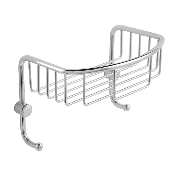 JTP Large Wall Shelf Basket with Hooks - Unbeatable Bathrooms