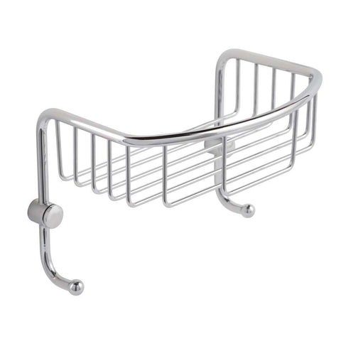 JTP Large Wall Shelf Basket with Hooks - Unbeatable Bathrooms