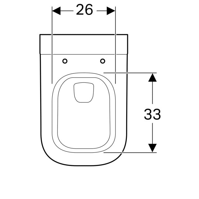 Geberit myDay Rimless Washdown Wall Hung Toilet (Closed Back) - Unbeatable Bathrooms