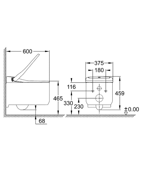Grohe Sensia Arena Wall Hung Smart Shower Toilet - 39354SH1 - Unbeatable Bathrooms